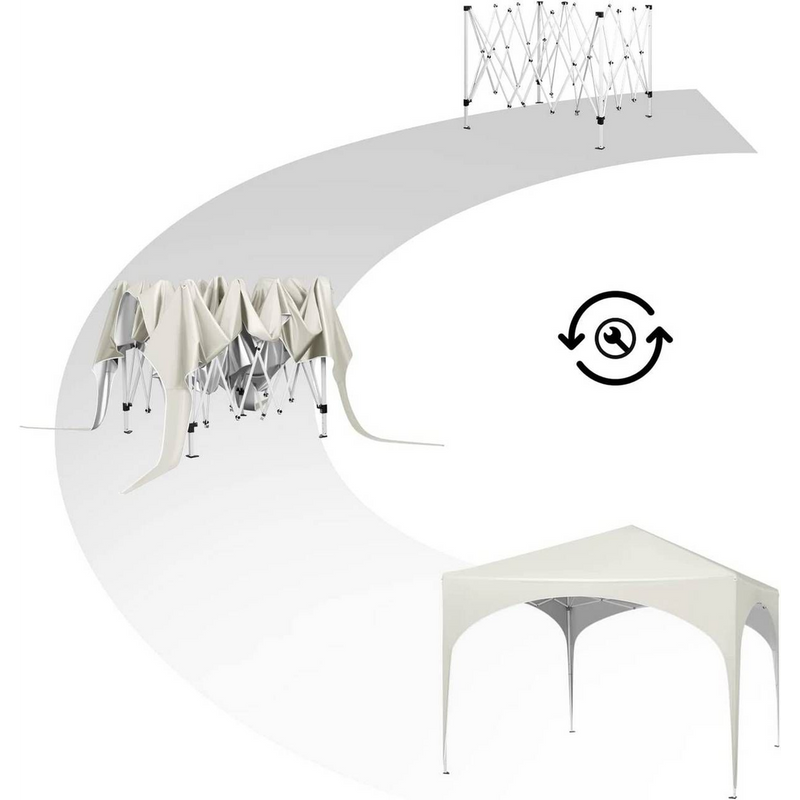 Party Tent | Waterproof and Sunproof Garden Gazebo | Beige 3x3 m