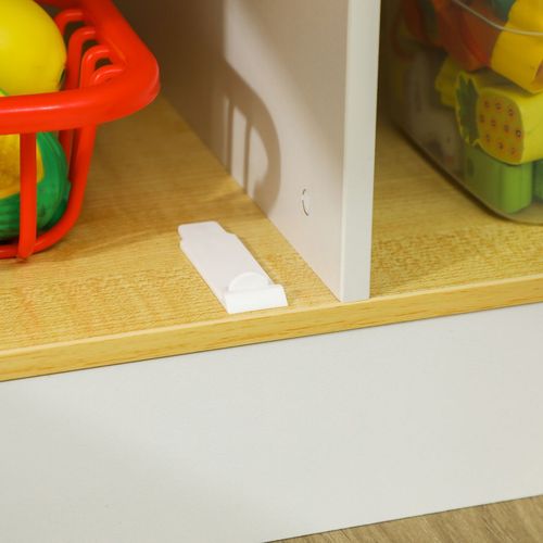 AIYAPLAY Kids Play Kitchen, Pretend Play Kitchen with Realistic Oven, Stove, Sink, Kitchen Accessories, Cooking Playset with Light, Sound, Ages 3+, White