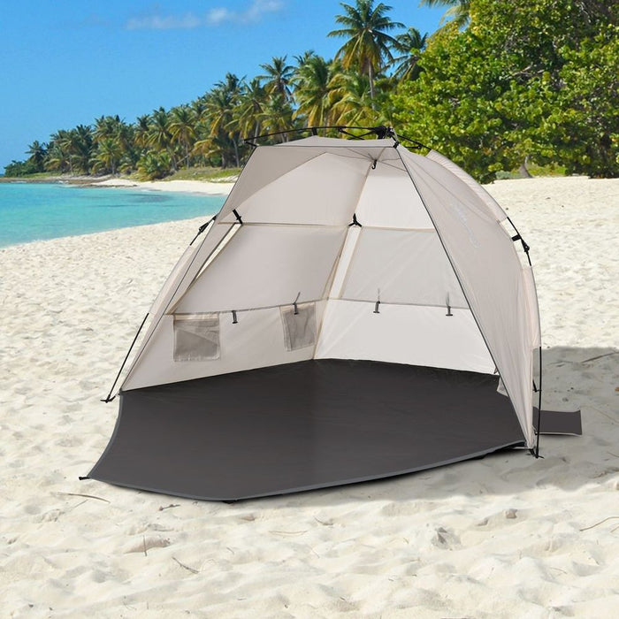 Premium 2-Person UV Beach Tent Sun Shelter | Pop-Up Design | Floor Included