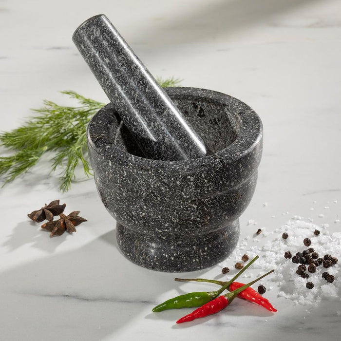 Premium Granite Pestle & Mortar Set - Grind Spices & Herbs Like a Pro!