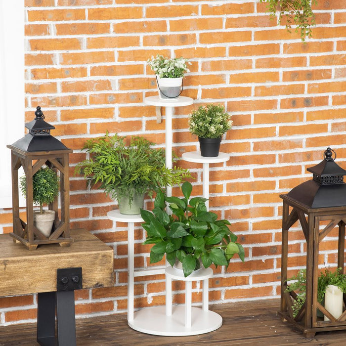 Premium 5 Tier Plant Stand: Flower Pot Holder Storage Organizer - Sturdy | Outsunny