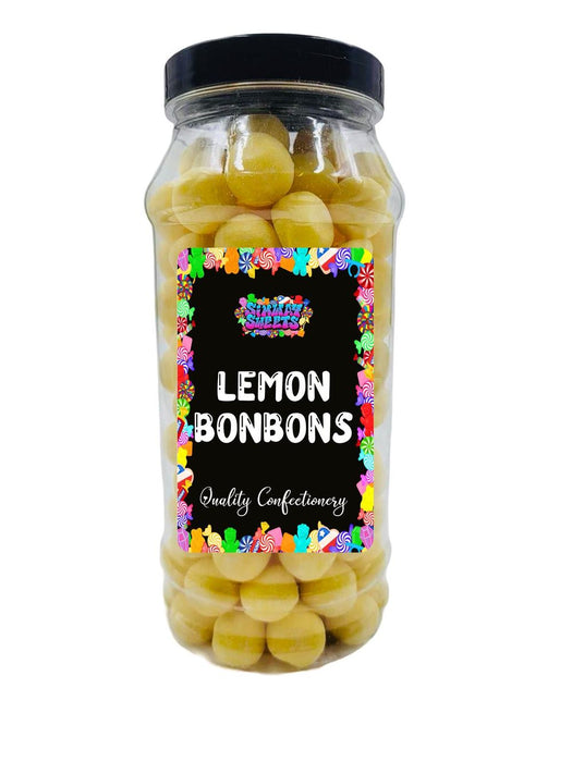 Delicious Lemon Flavour BonBons - Retro Sweets Gift Jar