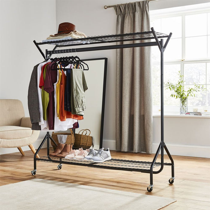 All in One Clothes Rail, Show Rack & hat/box rack