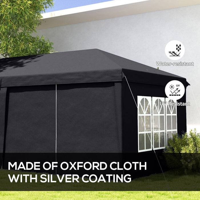 Outsunny 3 x 6m Pop Up Gazebo Height Adjustable Party Tent with Storage Bag