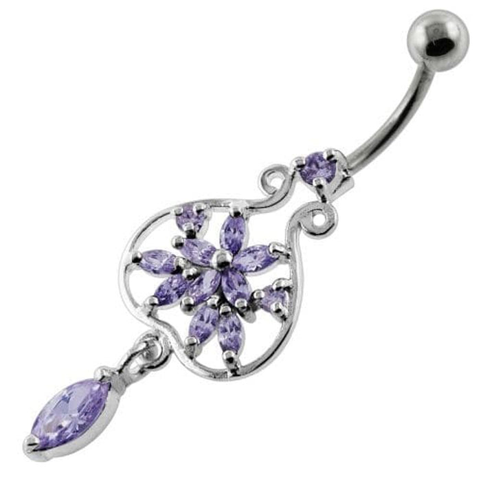 Flower in a open Pot Navel Belly Piercing