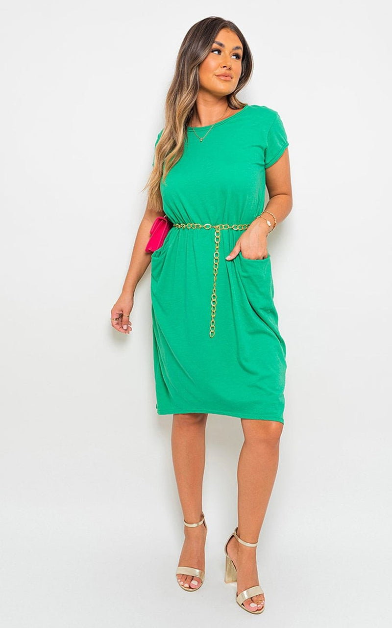 Versatile Short Sleeve Top with Front Pockets - High Quality and Fashionable