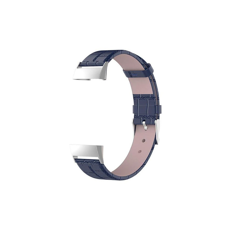 Premium Real Leather Fitbit Charge 3 Band - Blue