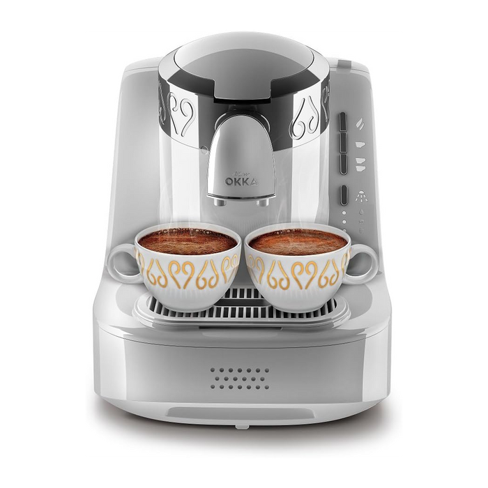 OKKA AUTOMATIC TURKISH COFFEE MACHINE - WHITE/CHROME