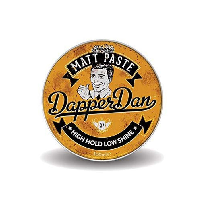 Dapper Dan Matt Paste 100ml - High Hold, Low Shine Matte Styling for Men - Strong, Flexible and Easy to Wash Out