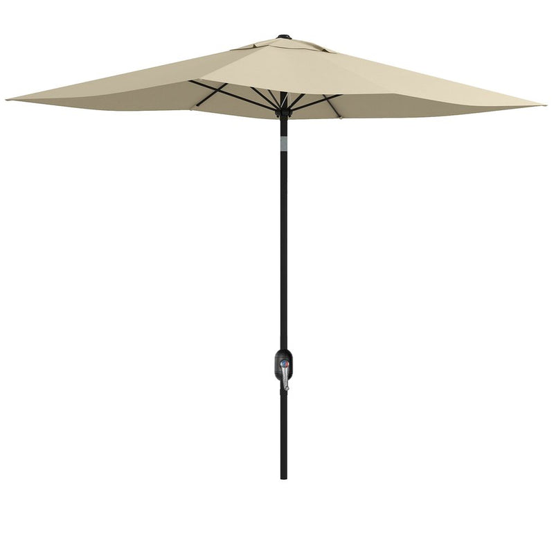 Outsunny 2x3m Garden Parasol Rectangular Umbrella | Crank, UV Resistant, White