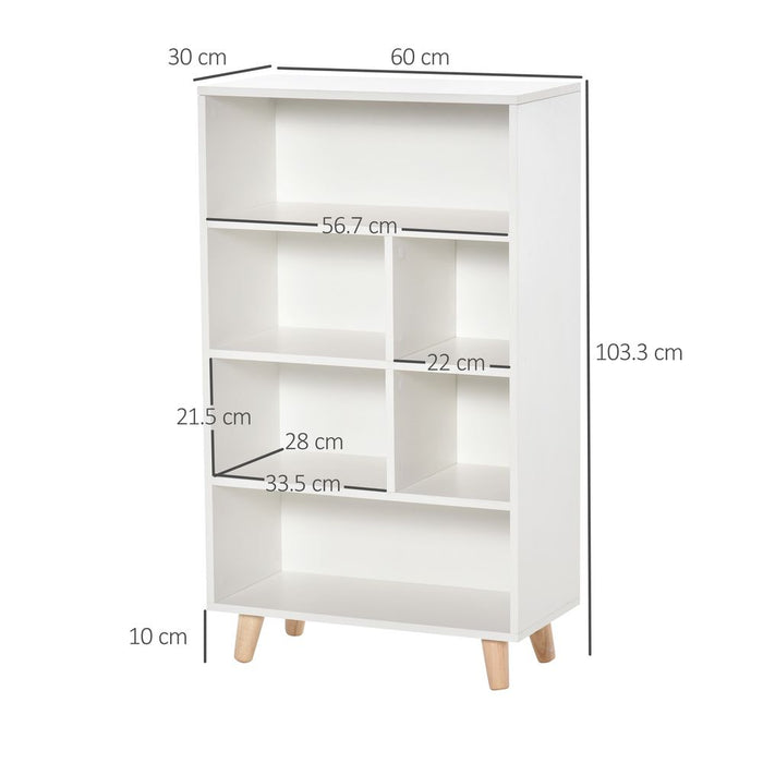 Premium White Bookcase Cube Storage - High Quality, Durable Design for Home Organization