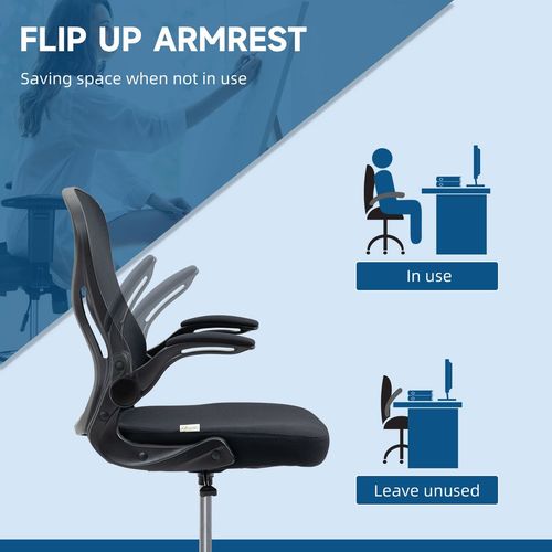 Vinsetto Draughtsman Chair Tall Office Chair w/ Adjustable Footrest Ring Black