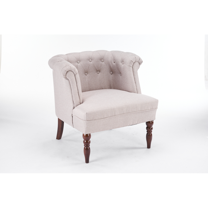 Premium Cream Linen Arm Chair - 77cm | Sturdy & Stylish | Perfect for Home, Office, and Hospitality