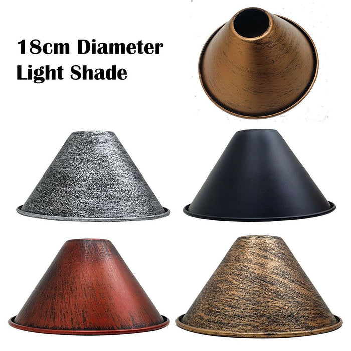 18mm x 10mm Large Easy Fit Pendant Light Shade Metal Lampshade Wall Lamp