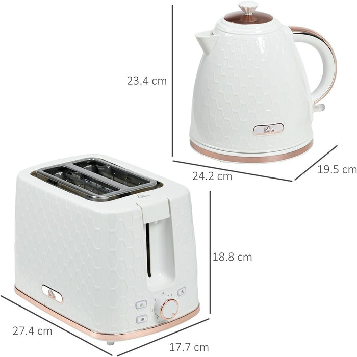 Captivating Product "HOMCOM Kettle & Toaster Set - Stylish, Fast Boil, and High-Quality - Perfect for Any Kitchen!