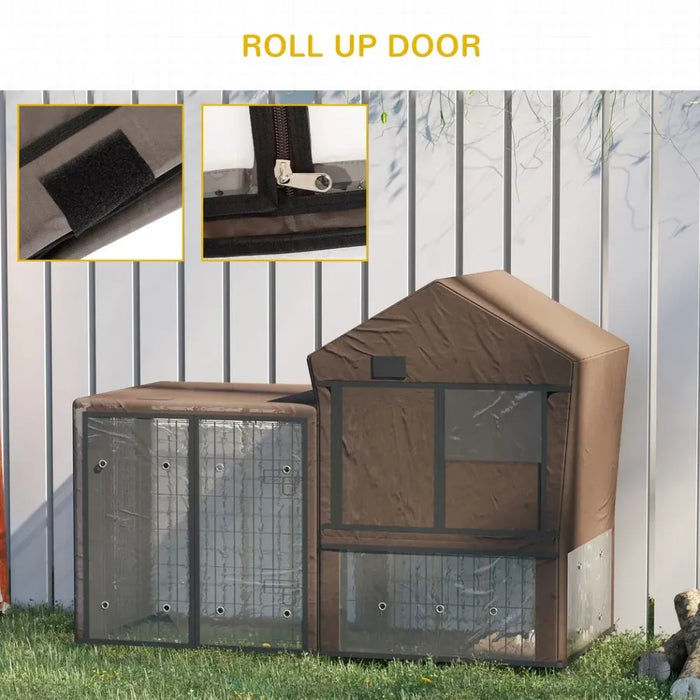 Protective Rabbit Hutch Cover, Water-Resistant and UV-Resistant - Ideal for Bunny and Guinea Pig Cages - High-Quality Material