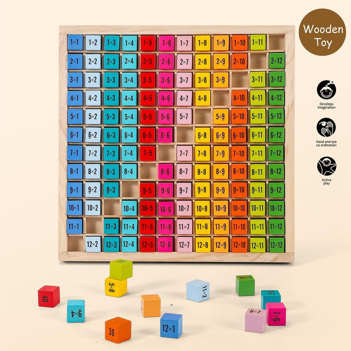 SOKA Twelve Times Table - Colorful Learning Blocks for Kids - Educational Toy - Certified Quality - Ideal Gift