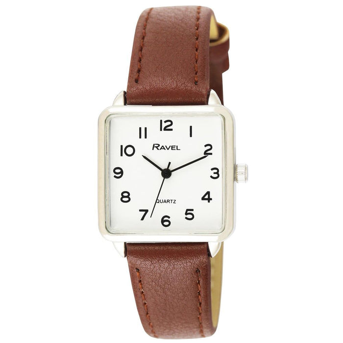 Ravel Women's Rectangular Fashion Watch R0139 - White Face, Multiple Colors