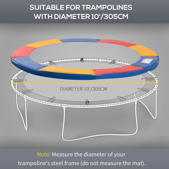 Premium 10ft Trampoline Pads - Safety & Quality Assurance - HOMCOM