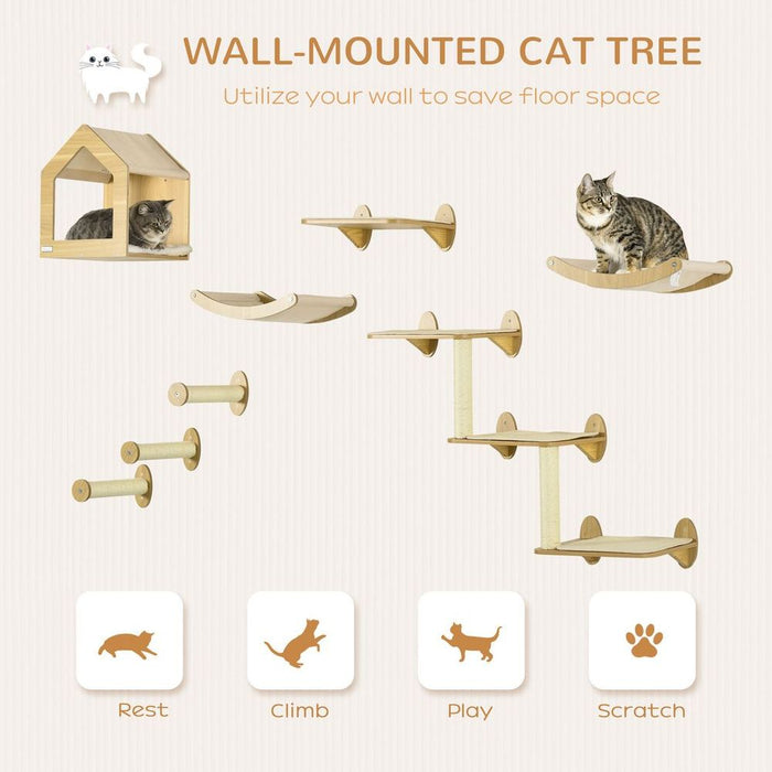 Premium Cat Shelf Set: Condo, Steps, Perches, Scratching Posts, High Quality, Easy Assembly