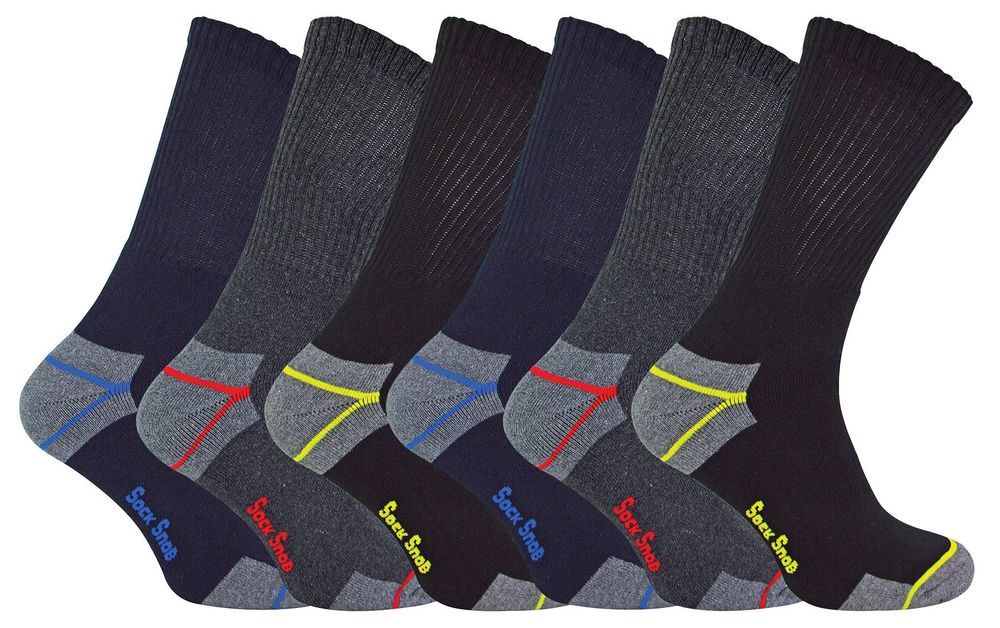 Ultimate Work Socks 6-11 UK - Heavy Duty, Steel Toe, Long Lasting - 3, 6, 12 Pairs