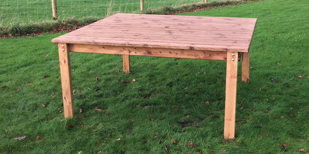 Premium British Made Dining Table | Detachable Legs | Weatherproof | FSC Wood