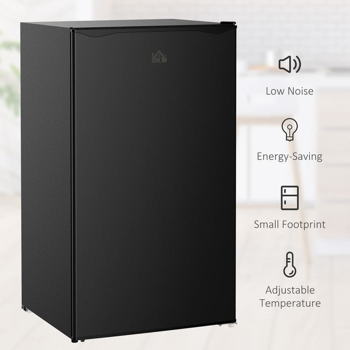 91L Freestanding Under Counter Fridge with Chiller Box Reversible Door Black