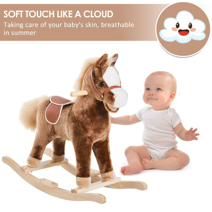 Premium Wooden Rocking Horse - Baby Toy & Gift - Sturdy & Comfortable - HOMCOM