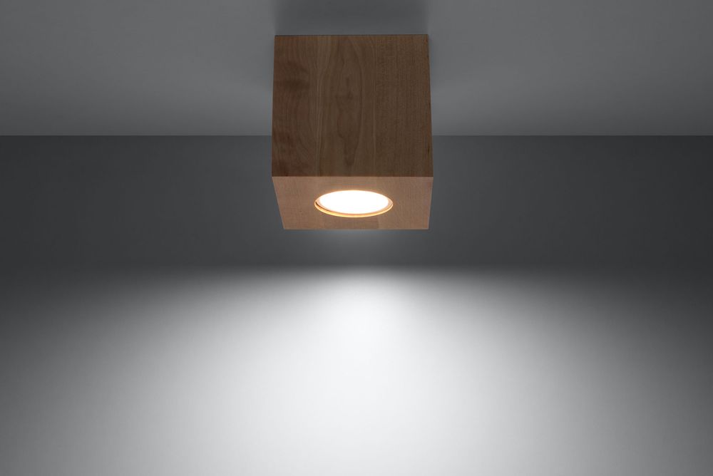 Premium Quality Natural Wood Boho LED Ceiling Lamp - GU10