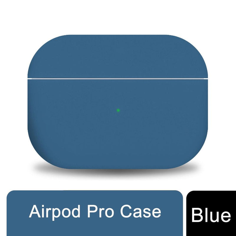 Blue Airpods Pro Case, Scratch-Absorbing Cover, 1pk - High-Quality Silicone, Accessible Port, Detachable Carabiner