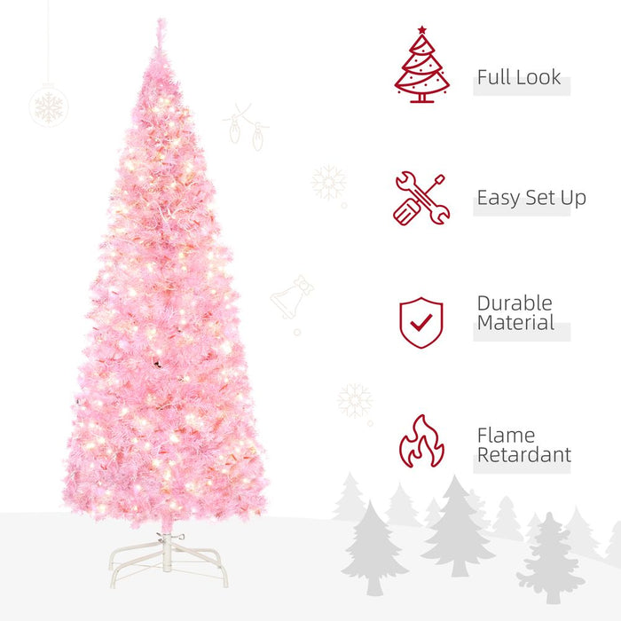 Prelit Artificial Christmas Tree - 5FT - Home Decor - 250 LED Lights - HOMCOM