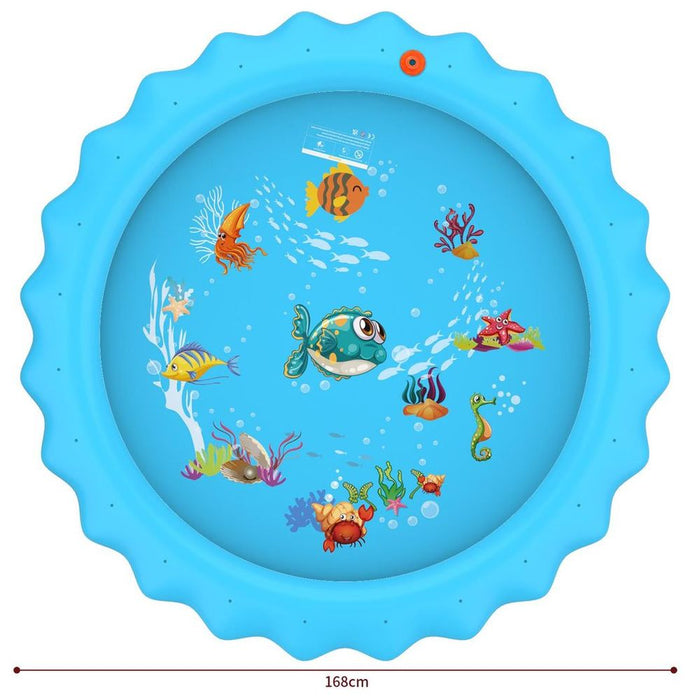 SOKA Blue Round Sprayer 0000257 - Multipurpose Splash Mat for Kids - Easy to Use - Heavy-Duty PVC - Ideal Summer Gift - Ages 5 to 14