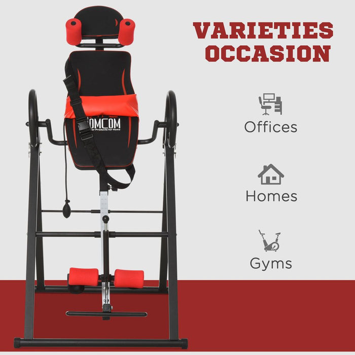 Ultimate Relief: Adjustable Gravity Inversion Table - Pain Relief & Alignment - HOMCOM