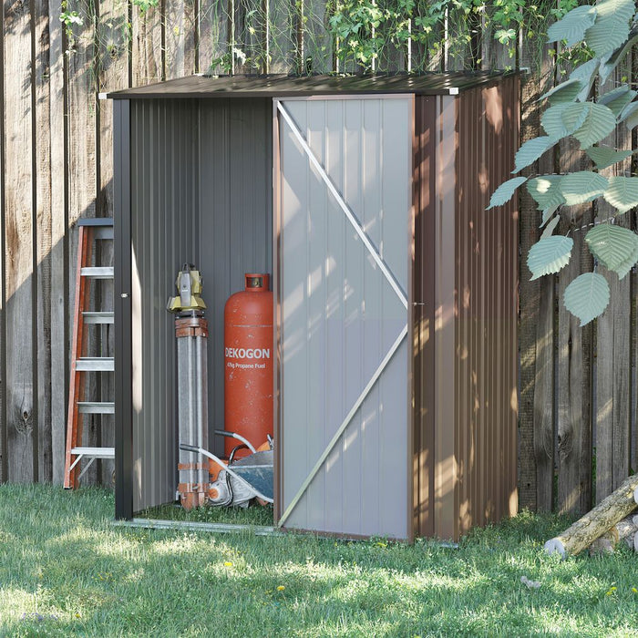 Outsunny Steel Garden Shed - Lockable Door - Weather-Resistant - Spacious Storage - High Quality