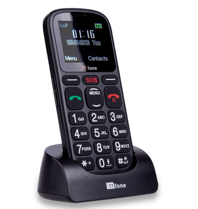 TTfone Comet TT100 Big Button Unlocked Mobile Phone - Vodafone Pay as you Go - SOS Emergency - Senior Friendly