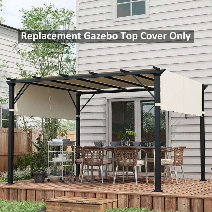 Outsunny Pergola Canopy Replacement - UV Protection, 4.9 x 1.2m, White