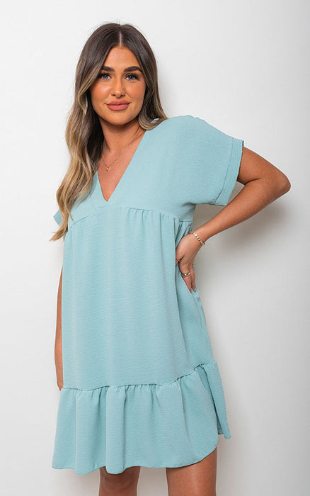 Timeless V Neck Tiered Dress