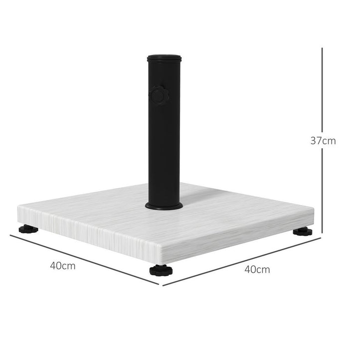 Outsunny 12kg Garden Parasol Base - Adjustable, Concrete Umbrella Stand