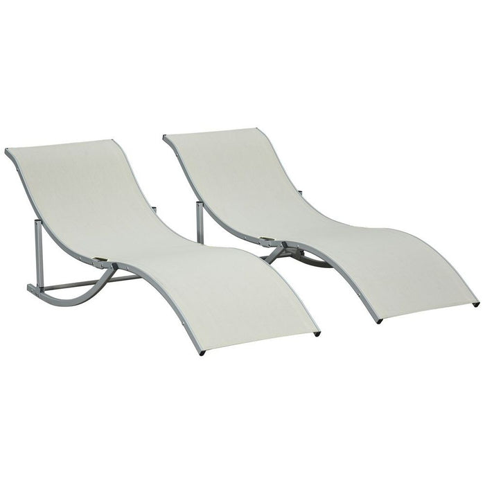 Premium Zero Gravity Lounge Chair Set - 2 Pack Beige - Best Quality & Design