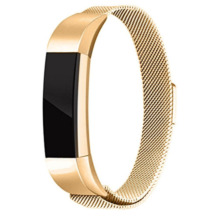 Aquarius Milanese Replacement Strap Band for Fitbit Alta - Gold. Stylish, durable, and compatible with Fitbit Alta smartwatches.