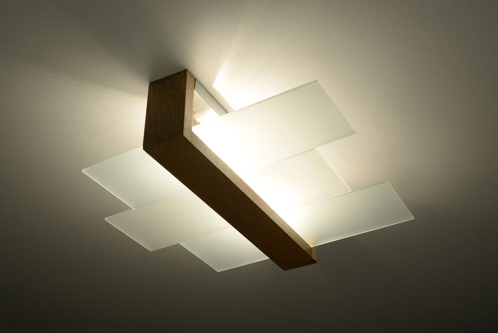 High-Quality FENIKS 2 Natural Wood LED Ceiling Lamp - Modern & Stylish Design