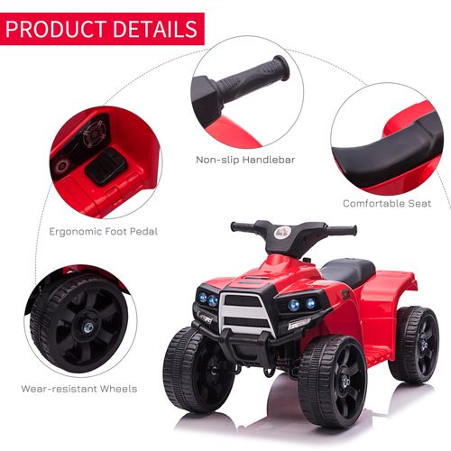 6 V Kids Ride on Cars Electric ATV for 18-36 months Toddlers Black䗧