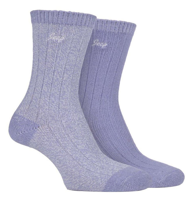 Jeep - 2 Pr Ladies Supersoft Cable Boot Socks