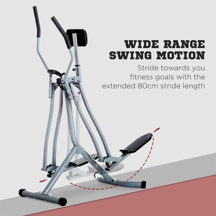 High-Quality LCD Air Walker Glider Cross Trainer for Home Gym - HOMCOM