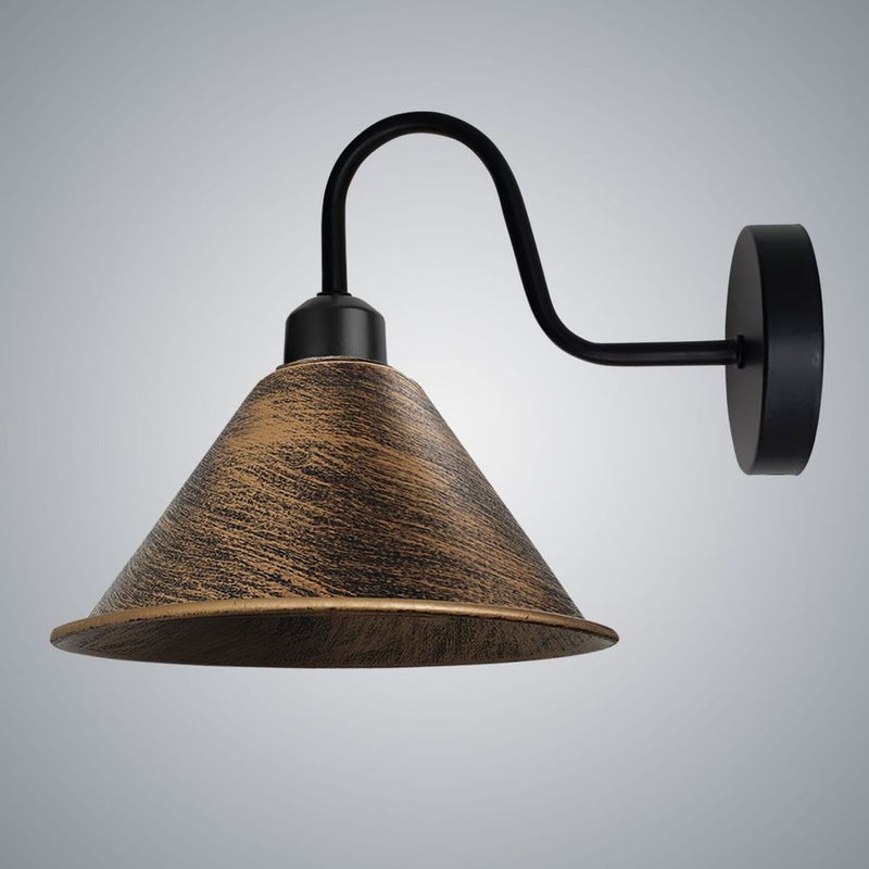 Vintage Brushed Copper Wall Sconce E27 Base Wall Light Fixture - Retro Style, Dimmable, High Quality - Perfect for Indoor Decor