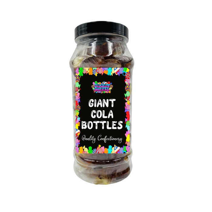 Delicious Giant Cola Bottles in a Retro Sweets Gift Jar