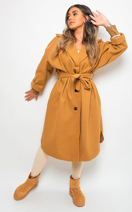 Giana Oversized Belted Trench Coat - Effortless Elegance, All-Weather Versatility!