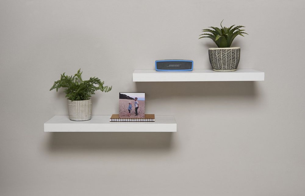 Ultimate Storage Solution: Pack of 2 60cm Floating Shelves - White. Easy-fit, modern, and durable. Transform any room today!