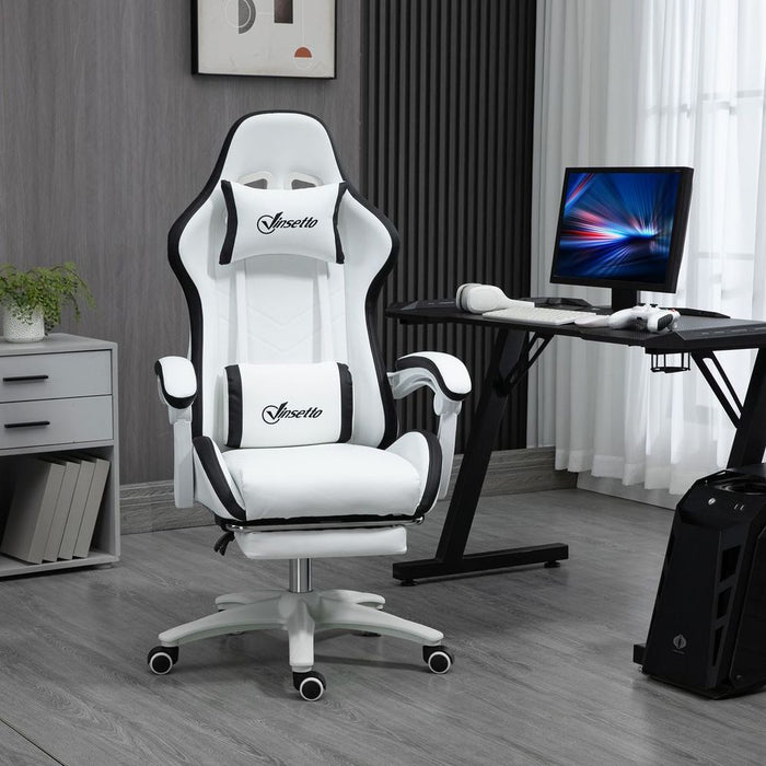 Vinsetto Racing Style Gaming Chair with Reclining Function Footrest, Black