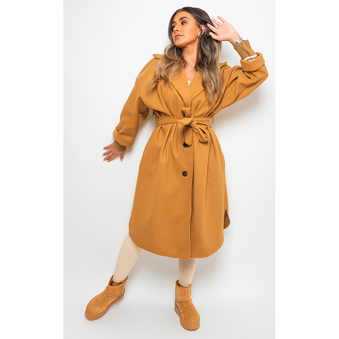 Giana Oversized Belted Trench Coat - Effortless Elegance, All-Weather Versatility!